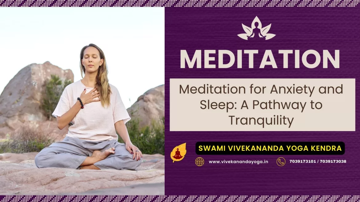 Meditation for Anxiety and Sleep